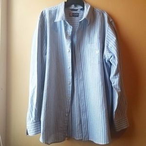 Chaps Button Down Oxford Striped Shirt